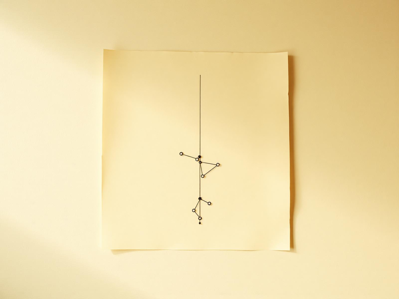 A vertical line evolving into a network — becoming, then belonging